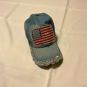 Joe Boxer Women’s hat cap jeweled and distressed American flag